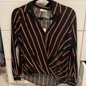 Brand new with tags size small, lush blouse. Button up and crossover front.